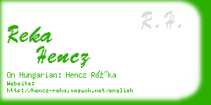 reka hencz business card